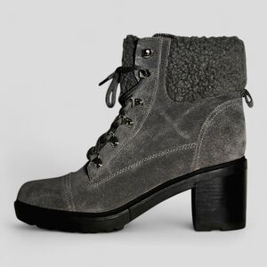 Gray Suede Ankle Boots size 8